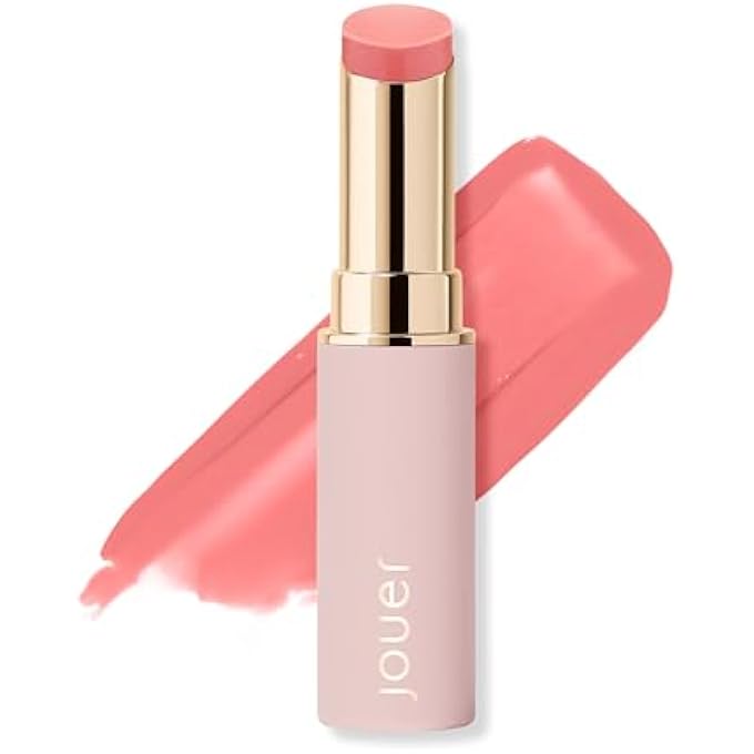 Jouer ESSENTIAL LIP ENHANCER SHINE BALM - ENHANCING TINTED LIP BALM - MOISTURIZE, PLUMP, & NOURISHING LIP CARE - JOJOBA SEED OIL AND MAXI LIP FORMULA FOR MOISTURIZING AND FULLNESS, PEONY - Image 1
